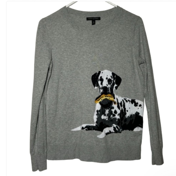 Banana Republic Dalmatian Dog Intarsia Sweater M - Picture 2 of 5
